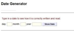 Cara Penulisan Tanggal Dalam Bahasa Inggris Date Generator