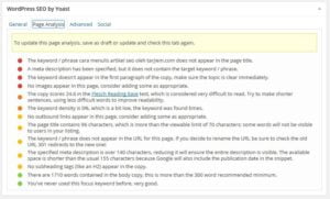 Tiga belas ciri-ciri tulisan yang baik versi wordpress seo plugin yoast