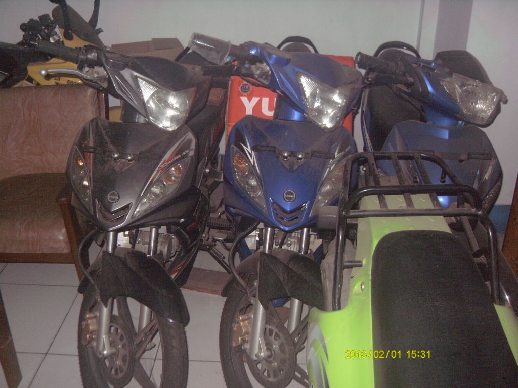 Jual motor kaisar Sprinter mx 125 coklat dan biru