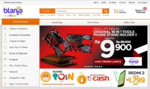 Halaman Depan Situs Blanja.com