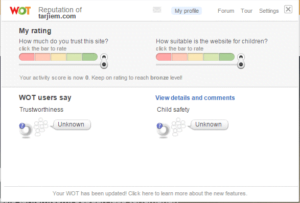 Reputasi WOT tarjiem.com saat ini