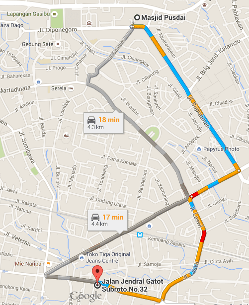 Lokasi Bubur Ayam dari Google Maps