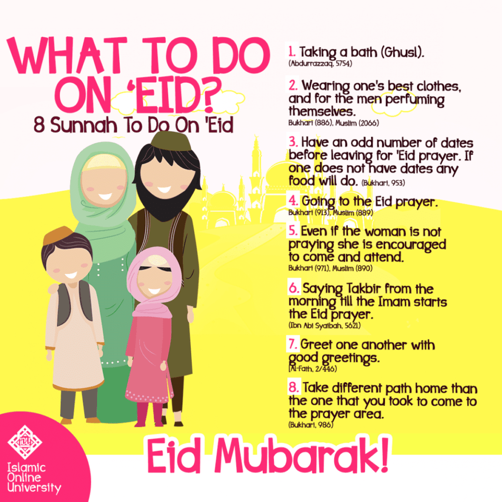 Gambar Delapan Sunnah Saat Idul Fitri (facebook: Dr. Bilal Philips)