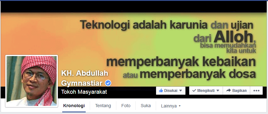 Kutipan facebook fanspage AaGym yang keren.