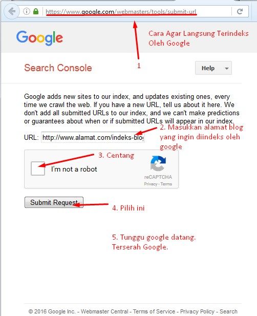Cara Agar Cepat Terindeks Langsung oleh Google (Submit URL) di Google Search Console