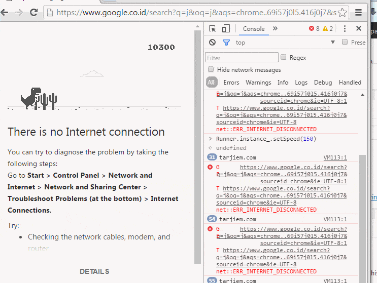 Cara Cheat Game Dinosaurus Google Chrome - Animasi GIF tarjiem.com