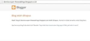 Blogspot atau Blogger yang Dihapus - denniscooper-theweaklings.blogspot.com