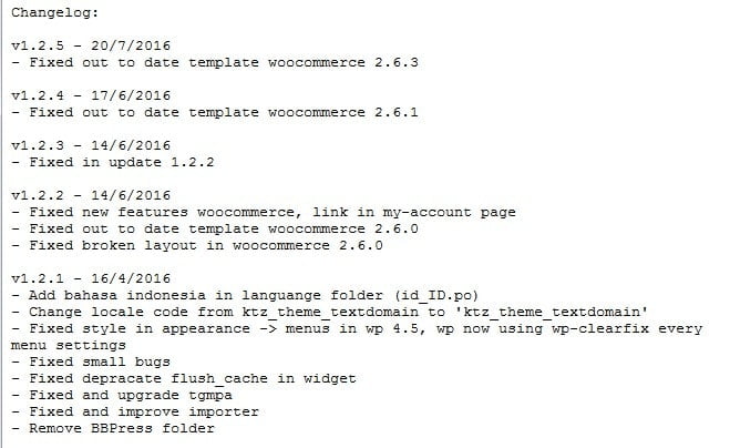 Contoh Catatan Perubahan/Changelog Flatsimplebingit Kentooz.com