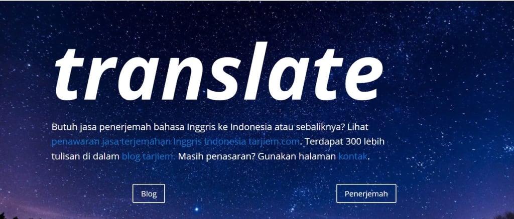 Desain Beranda/Homepage tarjiem.com Des 2016 dengan Divi Ellegantthemes