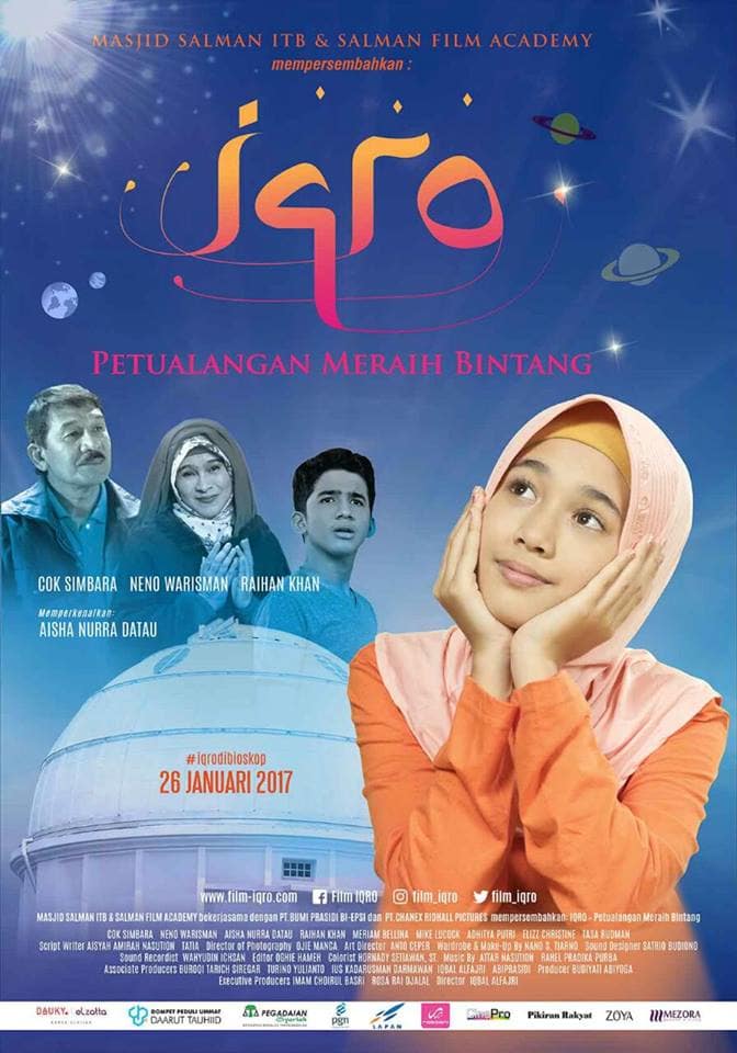Poster Film Iqro Petualangan Meraih Bintang Aqila, Opa, Oma, Faudzi