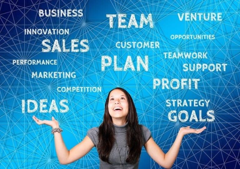 Ilustrasi Wanita Cara Jualan (Marketing) Online, Sales, Bisnis, Plant, Strategi, dengan Kata-Kata