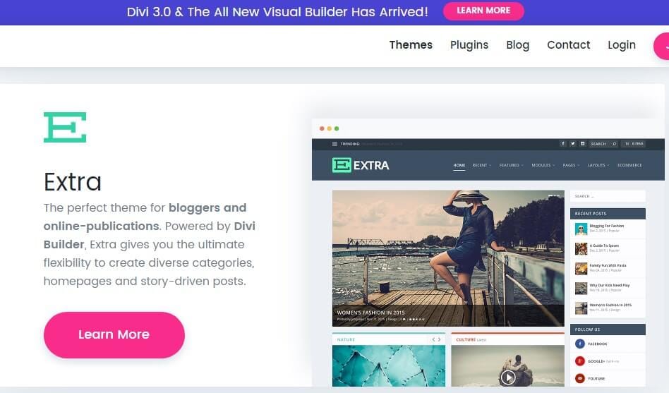 Tema WordPress Extra Elegant Themes dari elegantthemes.com