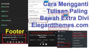 Cara Mengganti Tulisan Paling Bawah Extra/Divi Elegantthemes (Footer)