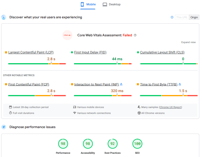 Google PageSpeed Insight HP 23 01 2023 penerjemah inggris indonesia tarjiem