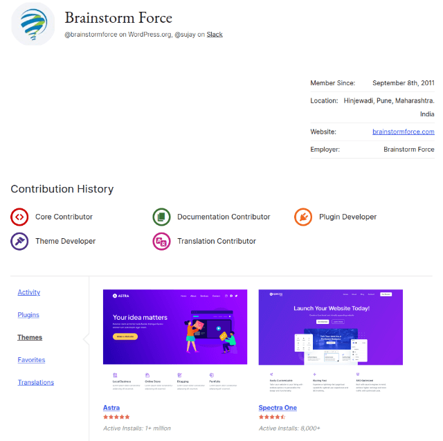SureRank ZipWP WPAstra Spectra Schema Brainstorm Force Theme