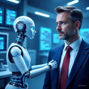 Ilustrasi AI Robot Manusia